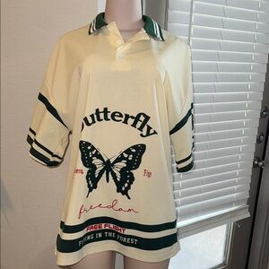 Butterfly Graphic Polo Shirt